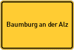 Place name sign Baumburg an der Alz