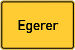 Place name sign Egerer