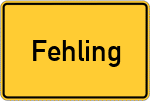 Place name sign Fehling