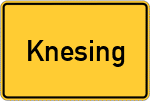Place name sign Knesing