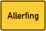 Place name sign Allerfing