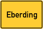 Place name sign Eberding