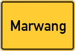 Place name sign Marwang, Chiemsee
