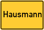 Place name sign Hausmann