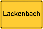 Place name sign Lackenbach