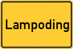 Place name sign Lampoding