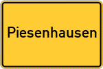 Place name sign Piesenhausen
