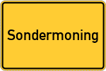 Place name sign Sondermoning