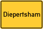 Place name sign Diepertsham