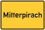 Place name sign Mitterpirach