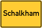 Place name sign Schalkham