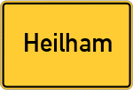 Place name sign Heilham