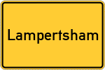Place name sign Lampertsham, Oberbayern