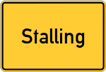 Place name sign Stalling, Oberbayern