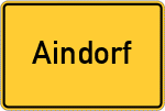 Place name sign Aindorf