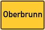 Place name sign Oberbrunn