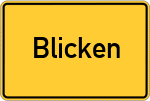 Place name sign Blicken