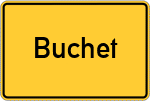 Place name sign Buchet