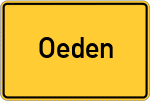 Place name sign Oeden, Oberbayern