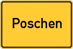 Place name sign Poschen