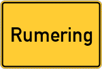 Place name sign Rumering