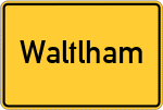 Place name sign Waltlham