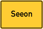 Place name sign Seeon, Chiemgau