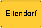 Place name sign Ettendorf