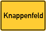 Place name sign Knappenfeld, Gemeinde Surberg