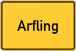 Place name sign Arfling, Oberbayern