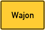 Place name sign Wajon