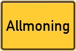 Place name sign Allmoning