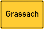 Place name sign Grassach