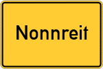 Place name sign Nonnreit, Salzach