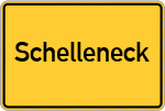 Place name sign Schelleneck, Salzach