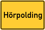 Place name sign Hörpolding