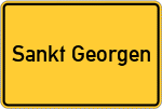 Place name sign Sankt Georgen, Chiemgau