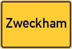 Place name sign Zweckham