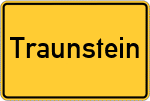 Place name sign Traunstein