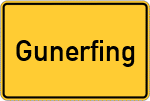 Place name sign Gunerfing