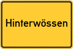 Place name sign Hinterwössen