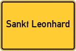 Place name sign Sankt Leonhard