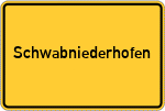 Place name sign Schwabniederhofen