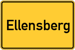 Place name sign Ellensberg