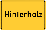 Place name sign Hinterholz