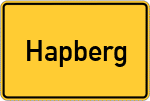 Place name sign Hapberg, Starnberger See