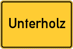 Place name sign Unterholz, Starnberger See