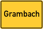 Place name sign Grambach