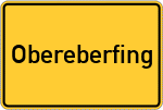 Place name sign Obereberfing