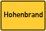 Place name sign Hohenbrand